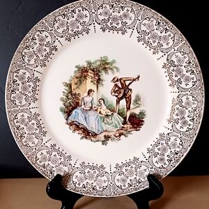 Vintage American Limoges 10 1/8" Dinner Plate Warranted in 22K Gold